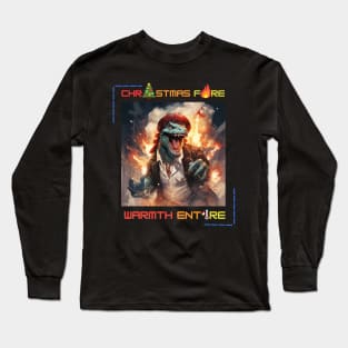 Godzilla Christmas fire warmth entire Long Sleeve T-Shirt